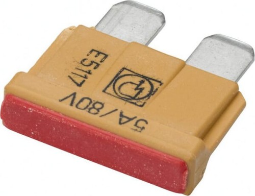 Bezpiecznik płaski, 80V 5A L=19.7 mm beżowy op. 10 szt. Hella 8JS711683212 - Intertraktor