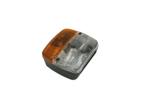 Lampa pozycyjna z kierunkowskazem żarówkowa, przednia pomarańczowa/biała VLC6012 - Intertraktor