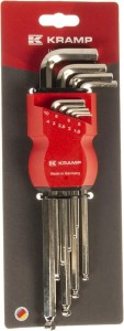 Zestaw kluczy imbusowych 1.5-10 mm 9 ele. niklowany 1809010055KR
