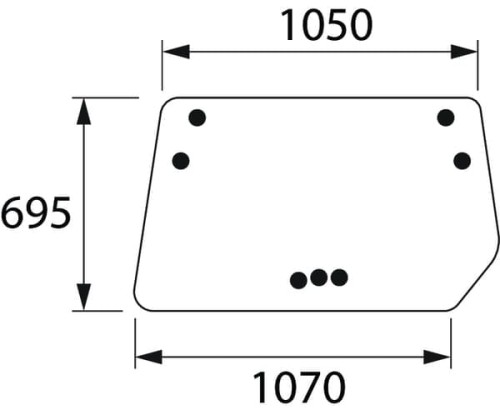 Szyba tylna 04352384N - Intertraktor