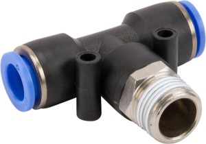 Trójnik wtykowy T, obrotowy, gwint zew. 3/8" 10 mm Kramp TCRMT1038P