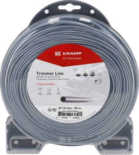 Żyłka tnąca Ø 3 mm 56 m okrągła Titanium Power szara Kramp NL3056TRKR - Intertraktor
