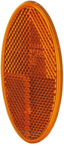 Odblask owalny przyklejany, pomarańczowy 101.6 x 45 mm 8RA343160022 - Intertraktor
