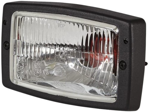 Reflektor halogenowy, prostokątny 12/24V przezroczysty przykręcany 182x88x102 mm Hella 1AD996018651 - Intertraktor