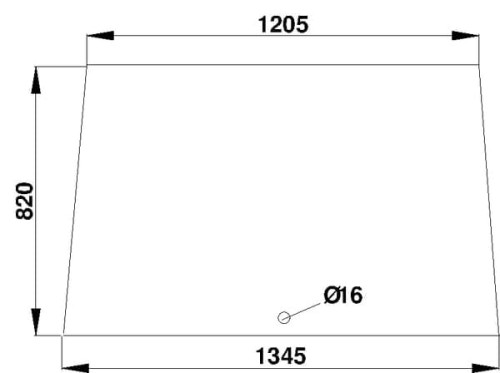 Szyba przednia D520486 - Intertraktor