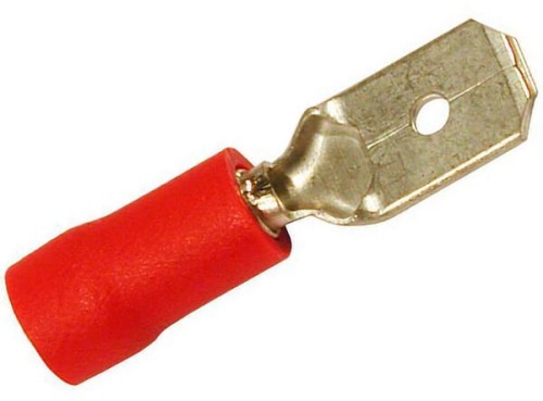 Końcówka przewodu płaska nasadkowa, męska, czerwona 0.5-1.0mm², 6.4x0.8 mm 50 szt. Vapormatic VLC2413 - Intertraktor