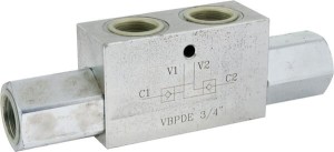 Zawór zwrotny sterowany bliźniaczy VBPDE, G3/4" C056V0040