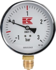 Manometr 100 mm przyłącze dolne 1/2" 0050535KR