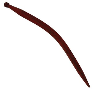 Ząb ładowacza, wygięty zamykający, profil kwadratowy 45x800 mm końcówka szpiczasta z nakrętką M30x2 czerwony Kverneland KK241193
