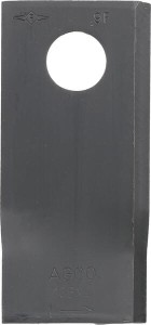 Nożyk kosiarki rotacyjnej lewy 106x48x4 mm otwór Ø 19 mm okrągły pasuje do Fella 122329