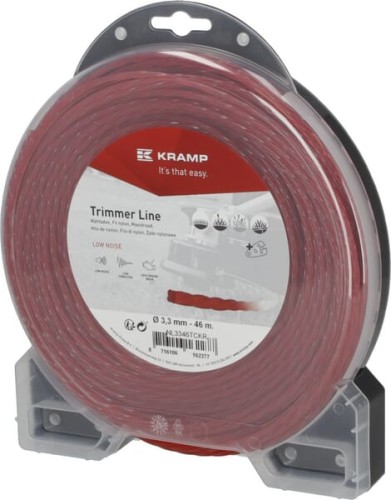 Żyłka tnąca Ø 3.3 mm 46 m skręcona cicha czerwona Kramp NL3346TCKR - Intertraktor