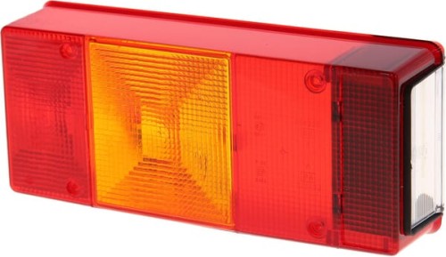 Klosz lampy, czerwony/przezroczysty/pomarańczowy tylny/lewy Geka E246 - Intertraktor