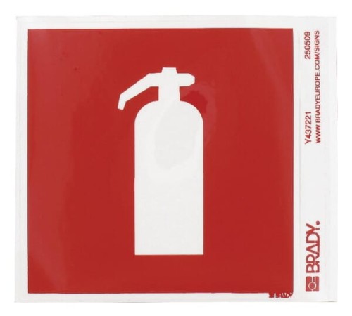 Znak informujący "Gaśnica", naklejka 100 x 100 mm WB250509L - Intertraktor