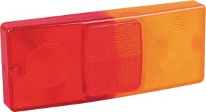 Klosz lampy, czerwony/pomarańczowy, prostokątny 160x67x30mm tylny/lewy Cobo 02728210