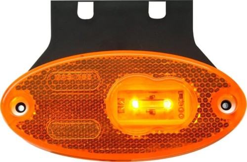 Lampa obrysowa LED, owalna, 12/24V pomarańczowa, przykręcana Waś 1400300308Z - Intertraktor