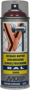 Lakier akrylowy w sprayu, RAL 3005 bordowy 400 ml 07108