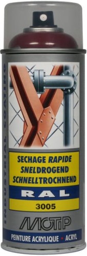 Lakier akrylowy w sprayu, RAL 3005 bordowy 400 ml 07108 - Intertraktor
