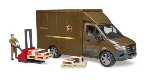 Samochód UPS MB Sprinter z kierowcą i akcesoriami U02678 - Intertraktor