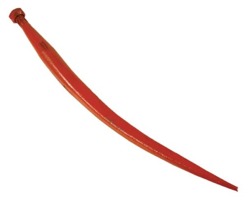 Ząb ładowacza, wygięty zamykający, profil kwadratowy 37x600 mm końcówka szpiczasta z nakrętką M20x1.5 czerwony Battista Porteri FT45 - Intertraktor