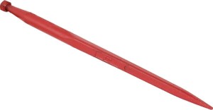 Ząb ładowacza, prosty, profil kwadratowy 45x980 mm końcówka szpiczasta z nakrętką M28x1.5 czerwony gopart 519398028