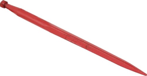 Ząb ładowacza, prosty, profil kwadratowy 45x980 mm końcówka szpiczasta z nakrętką M28x1.5 czerwony gopart 519398028 - Intertraktor