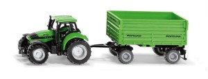 Ciągnik DEUTZ-FAHR z 4-kołową przyczepą Fortuna S01606