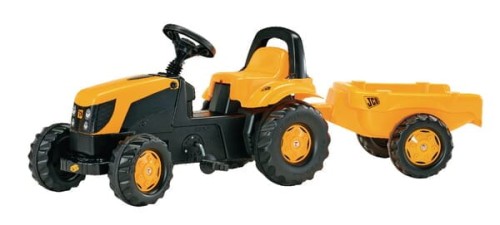 Traktor z JCB z napędem na pedały i przyczepką R01261 - Intertraktor