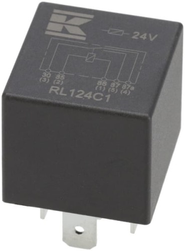 Miniprzekaźnik 24V, przełączanie, 30A/40A, bez uchwytu RL124C1 - Intertraktor