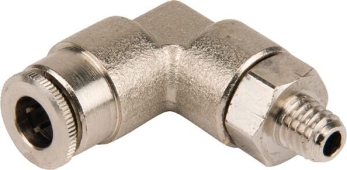 Szybkozłącze kolankowe 90° Ø 6 mm obrotowe gwint zewnętrzny M6x1 Kramp CLWSS6MK61 - Intertraktor