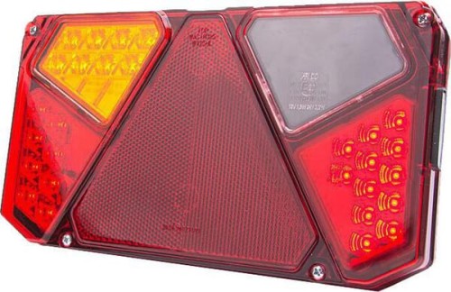 Lampa tylna zespolona LED, lewa, prostokątna, 12/24V Kramp LA40917 - Intertraktor