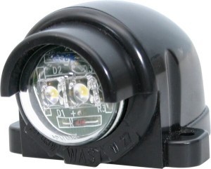 Lampa oświetlenia tablicy rejestracyjnej LED, okrągła, biała 12/24V przykręcana Waś 1400697200