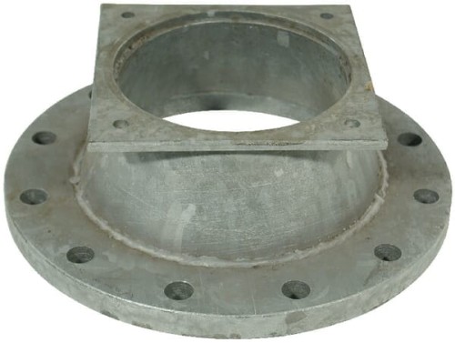 Adapter z kołnierzem czworokątnym i znormalizowanym ocynk, 8301033Z - Intertraktor