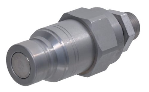 Szybkozłącze płaskie SKV-M wtyczka 1/2" gwint zewnętrzny grodziowy M18x1.5 12L SKVM12N18 - Intertraktor