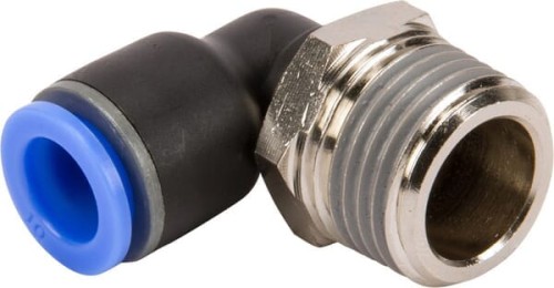 Złącze wtykowe kątowe, obrotowe, gwint zew. 1/2" 10 mm Kramp ECF1012P - Intertraktor
