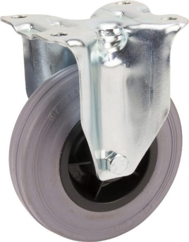 Koła skrętne z czarnymi oponami gumowymi 3478PIR125P62 - Intertraktor