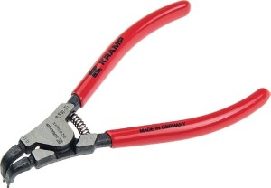 Szczypce do pierścieni zewnętrzne wygięte uchwyt 1 KP, Ø 10-25 mm L-140 mm 1812180140KR