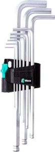 Zestaw kluczy imbusowych długich z kulką Wera, 1,5-10 mm 9 ele. SC950PKL9SMN