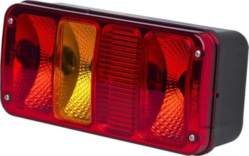 Lampa tylna zespolona, prostokątna, 12/24V pomarańczowa/czerwona, przykręcana Waś 1400680197 - Intertraktor