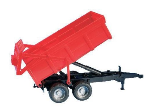 Przyczepa samowyładowcza dwuosiowa czerwona U02211 - Intertraktor