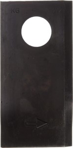 Nożyk kosiarki rotacyjnej lewy 96x48x4 mm otwór Ø 19 mm okrągły pasuje do Deutz Fahr VF16503465