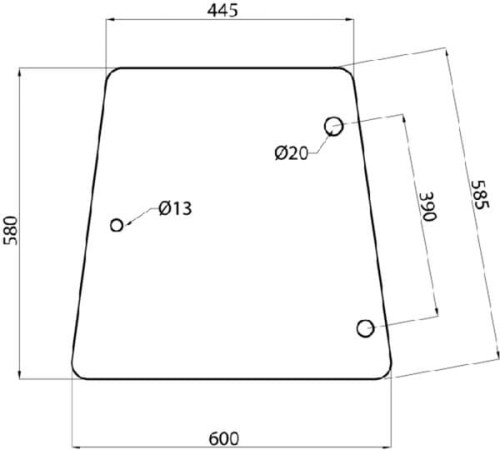 Szyba boczna D6904 - Intertraktor