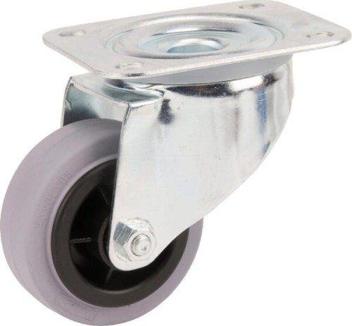 Koła skrętne z czarnymi oponami gumowymi 3470PIR080P62 - Intertraktor