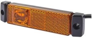 Lampa obrysowa LED, 1.20W prostokątna 24V żółta przykręcana 130x32 mm Quick-link 1 LED Hella 2PS008645611