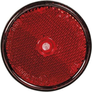 Odblask okrągły przykręcany, czerwony 60 mm 484065