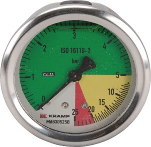 Manometr Ø 63 mm 0-5-20-25 przyłącze tylne 1/4" Wika MA630525B
