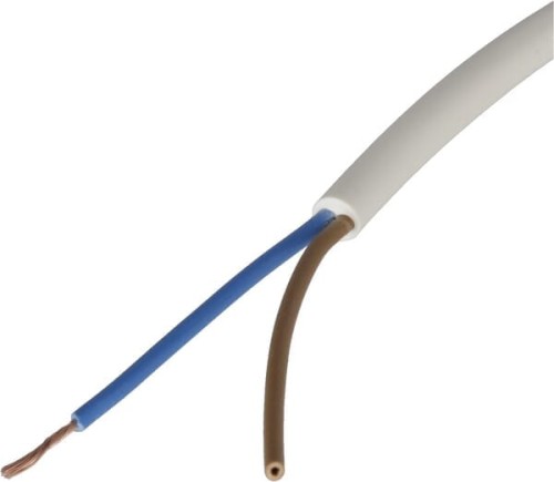 Przewód elektryczny 2x0.8mm² biały PCW na metry Helukabel H05VVF2X075WH - Intertraktor