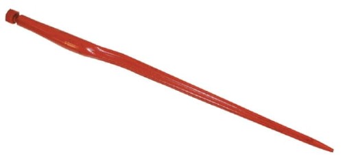Ząb ładowacza, wygięty: 38 mm profil gwiazda 36x800 mm końcówka szpiczasta z nakrętką M20x1.5 czerwony SHW KT8E - Intertraktor