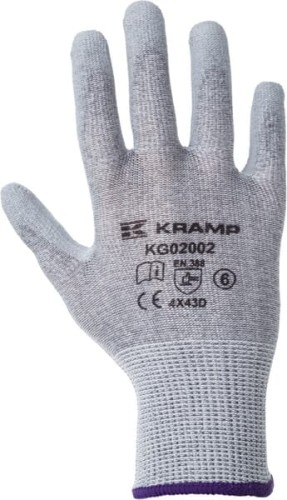 Rękawice odporne na przecięcie, szare, roz. 11/2XL Protect Kramp KG0200211 - Intertraktor