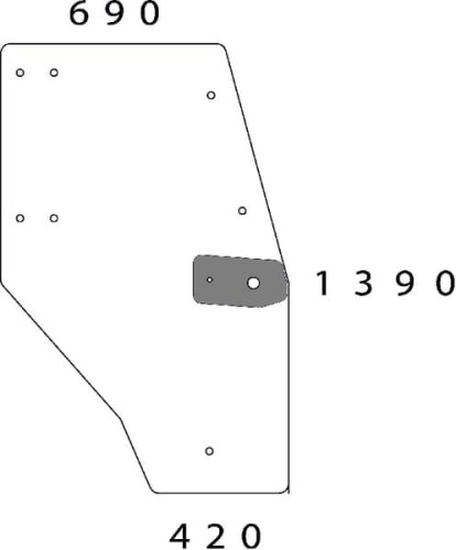 Szyba drzwi 04352849N - Intertraktor