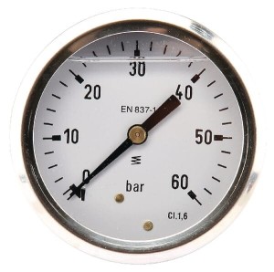 Manometr ø63 mm 0–60 bar przyłącze tylne 1/4" MA6360B04SSGF